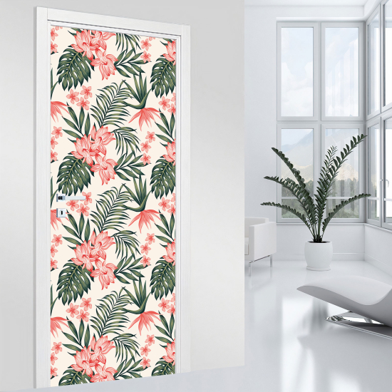 Door Sticker - Decal - Flowers