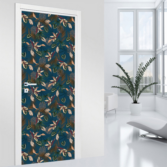 Door Sticker - Decal - Flowers