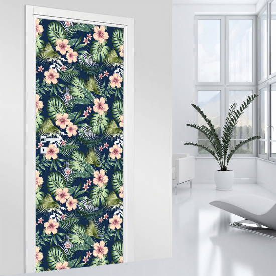 Door Sticker - Decal - Flowers