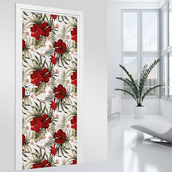 Door Sticker - Decal - Flowers