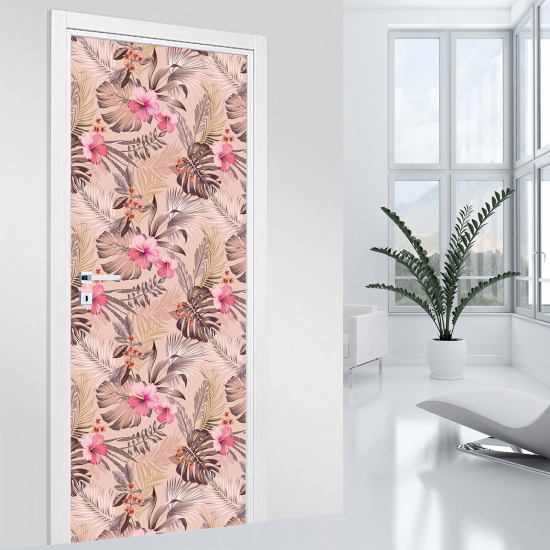 Door Sticker - Decal - Flowers