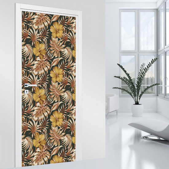 Door Sticker - Decal - Flowers