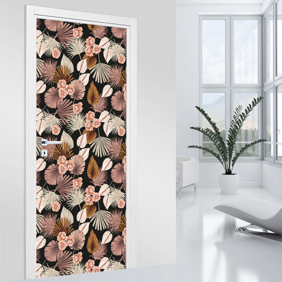 Door Sticker - Decal - Flowers