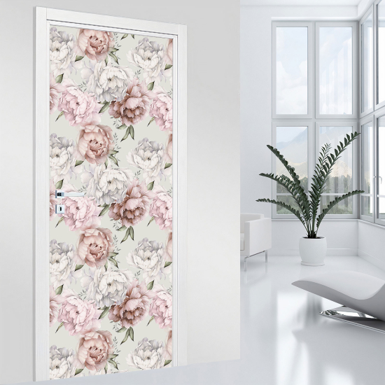 Door Sticker - Decal - Flowers