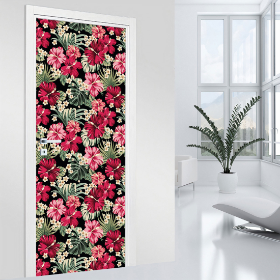 Door Sticker - Decal - Flowers