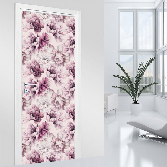 Door Sticker - Decal - Flowers