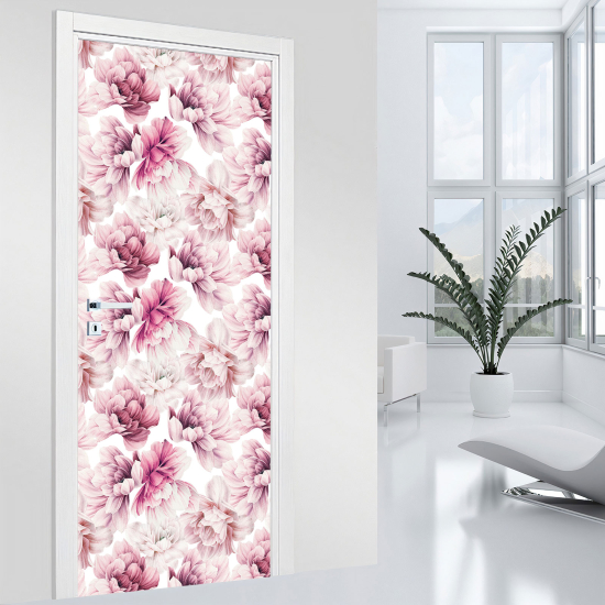 Door Sticker - Decal - Flowers