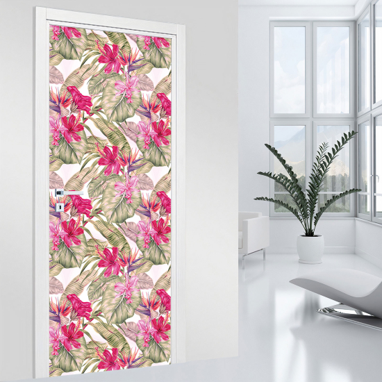 Door Sticker - Decal - Flowers