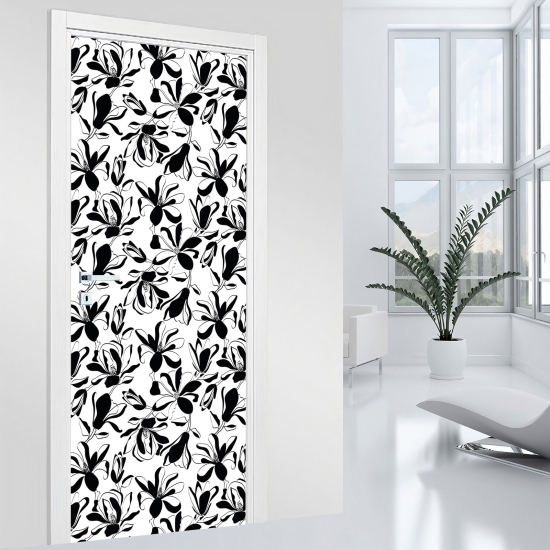 Door Sticker - Decal - Flowers