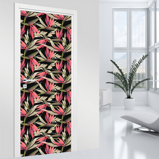 Door Sticker - Decal - Flowers