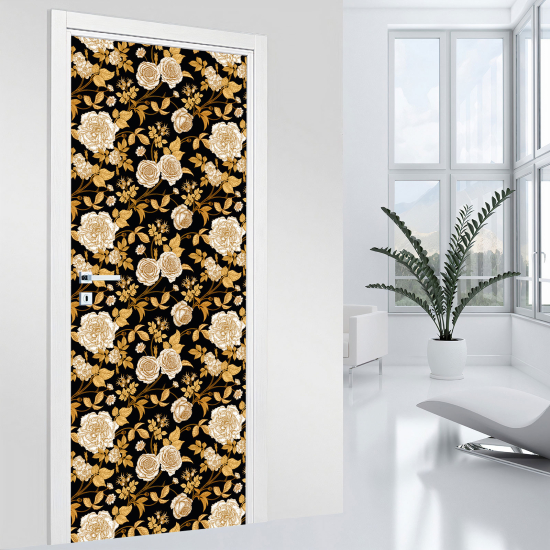 Door Sticker - Decal - Flowers