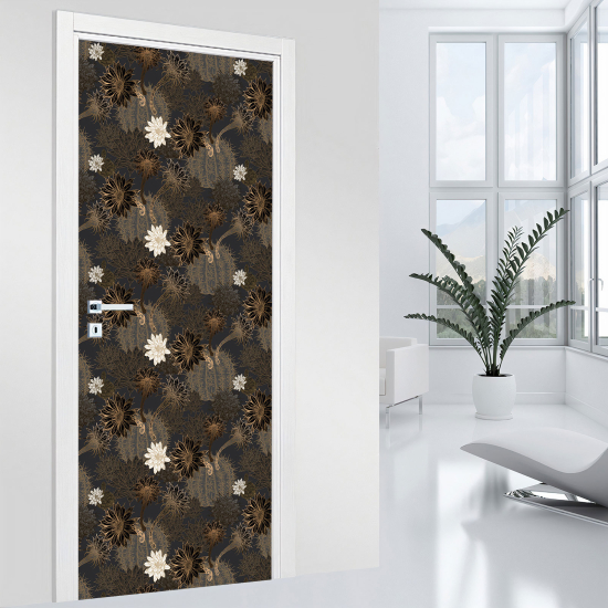 Door Sticker - Decal - Flowers