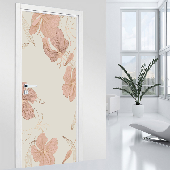 Door Sticker - Decal - Flowers