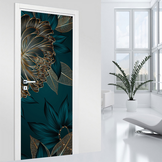 Door Sticker - Decal - Flowers