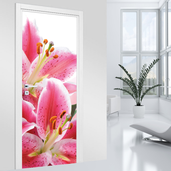 Door Sticker - Decal - Flowers