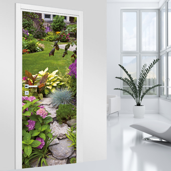 Door Sticker - Decal - Garden