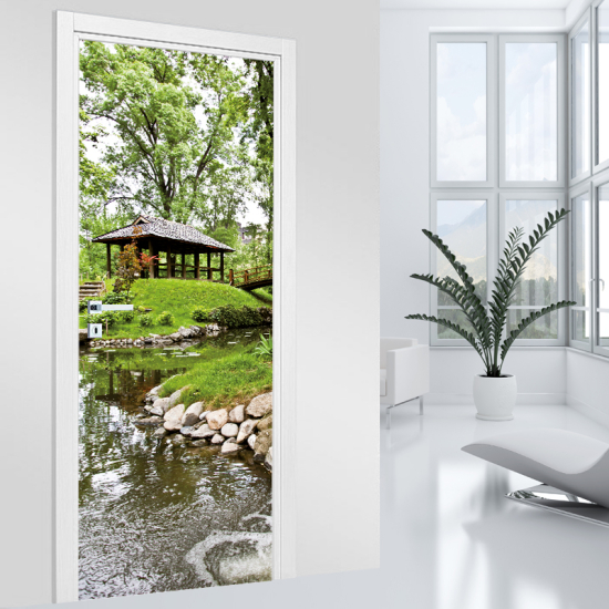 Door Sticker - Decal - Garden