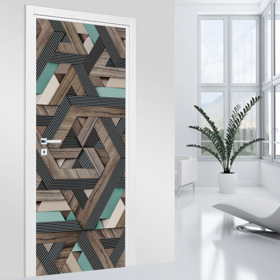 Door Sticker - Decal - Geometric pattern