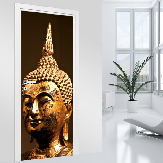 Door Sticker - Decal - Golden Buddha