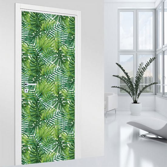 Door Sticker - Decal - Leaves