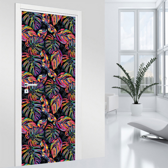 Door Sticker - Decal - Leaves