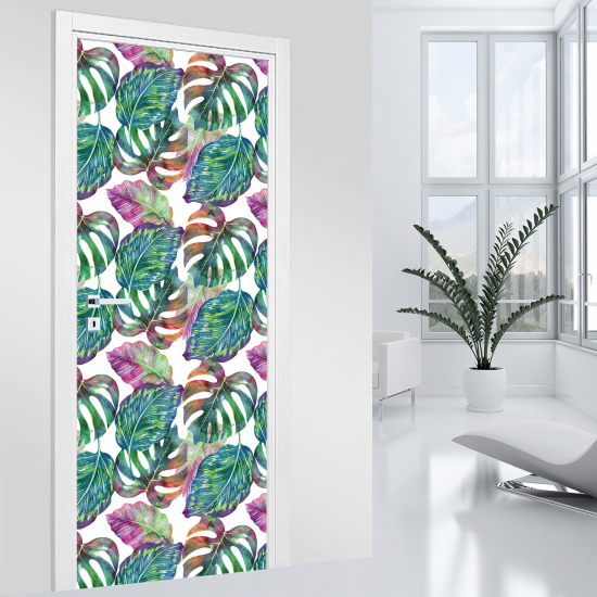 Door Sticker - Decal - Leaves