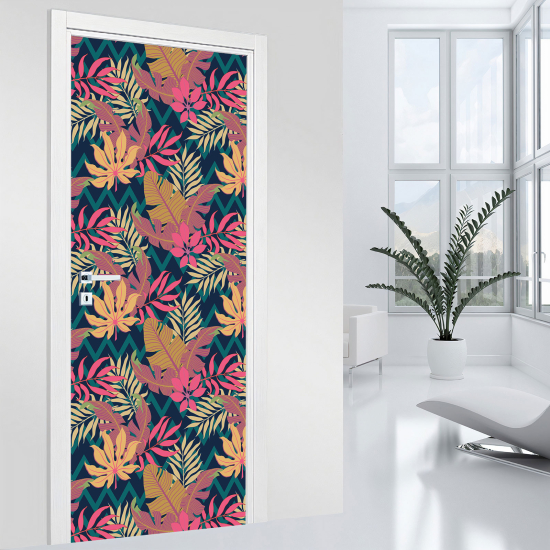 Door Sticker - Decal - Leaves