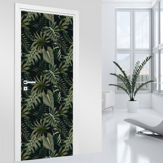 Door Sticker - Decal - Leaves