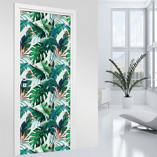 Door Sticker - Decal - Leaves