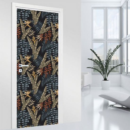 Door Sticker - Decal - Leaves