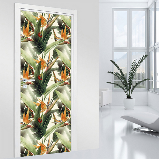 Door Sticker - Decal - Leaves