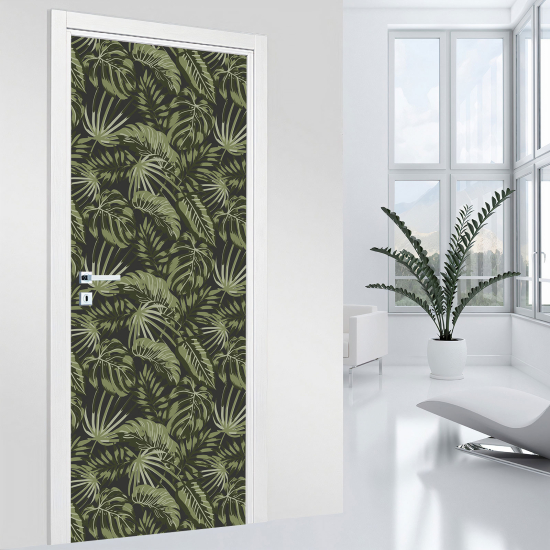 Door Sticker - Decal - Leaves