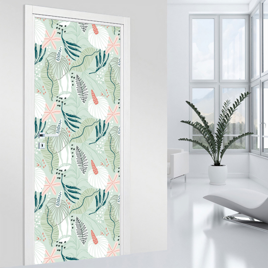 Door Sticker - Decal - Leaves