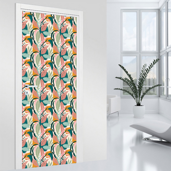 Door Sticker - Decal - Leaves