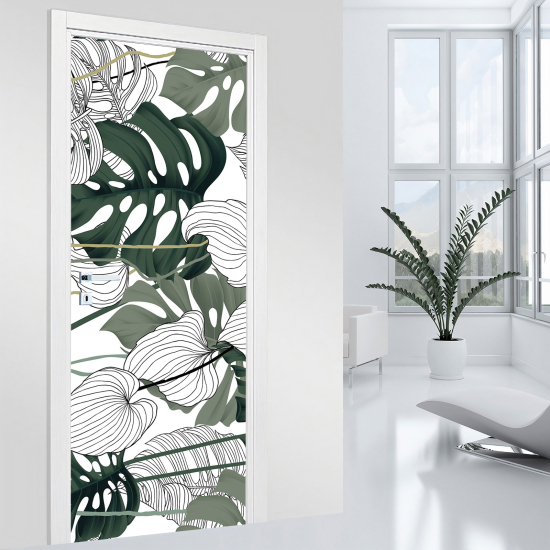 Door Sticker - Decal - Leaves