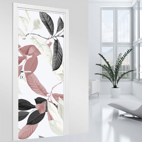 Door Sticker - Decal - Leaves