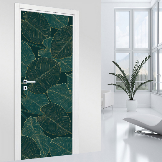 Door Sticker - Decal - Leaves