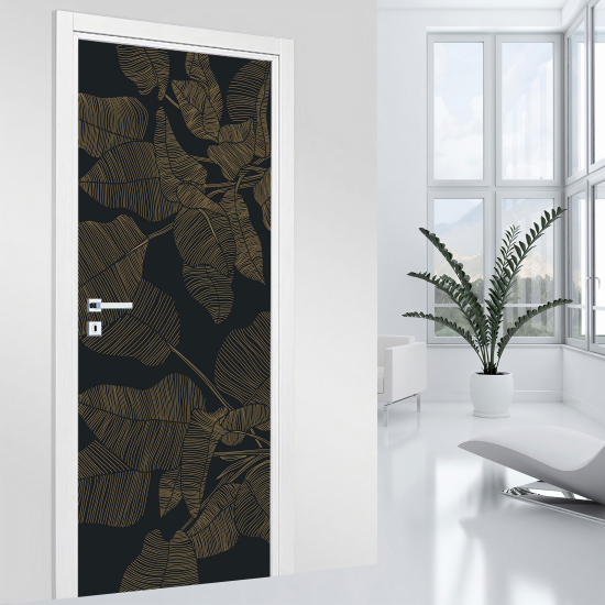 Door Sticker - Decal - Leaves