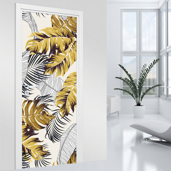 Door Sticker - Decal - Leaves