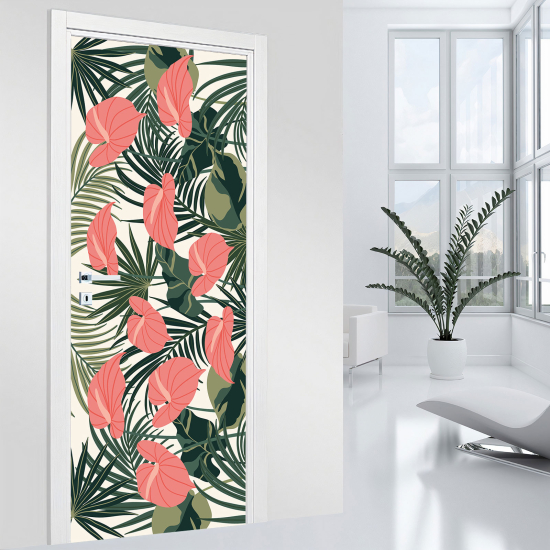 Door Sticker - Decal - Leaves