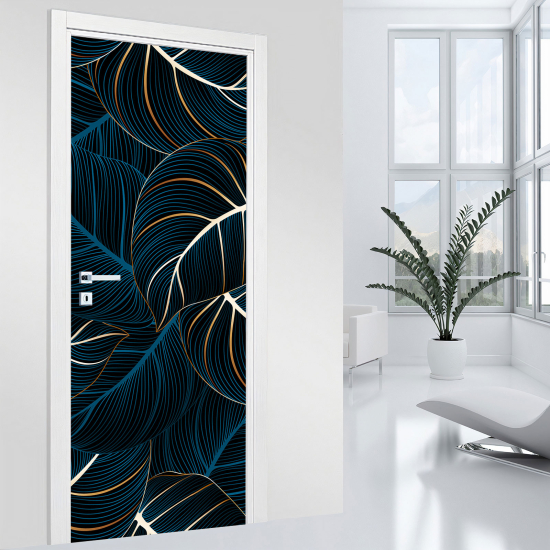 Door Sticker - Decal - Leaves