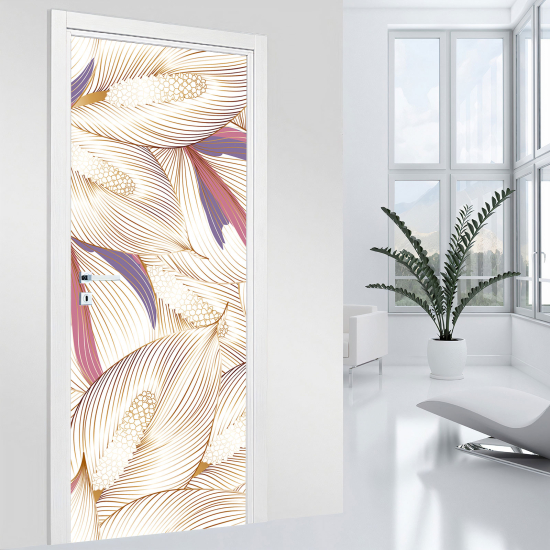 Door Sticker - Decal - Leaves