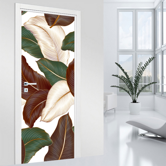 Door Sticker - Decal - Leaves