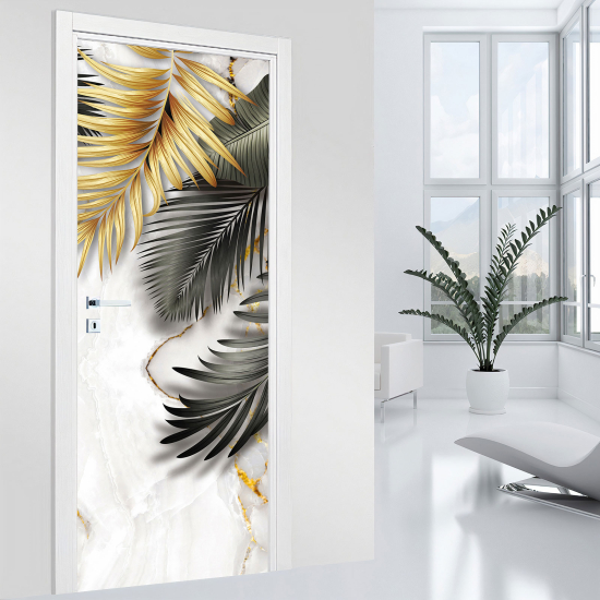 Door Sticker - Decal - Leaves