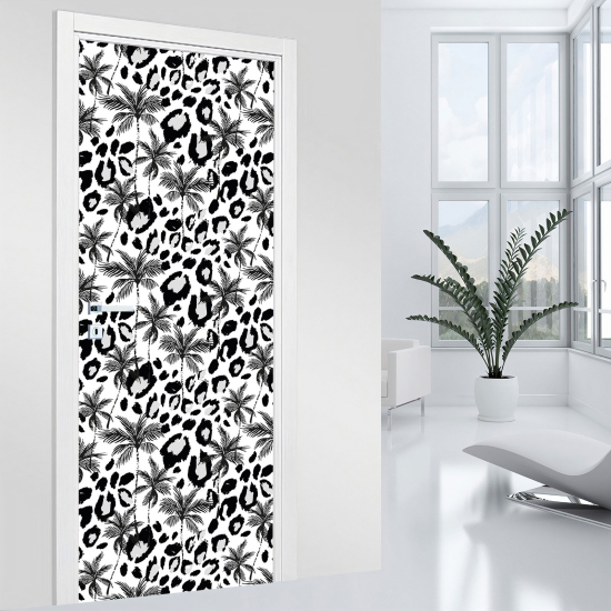 Door Sticker - Decal - Leopard Pattern