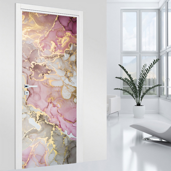 Door Sticker - Decal - Marbled effect