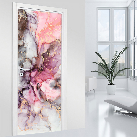 Door Sticker - Decal - Marbled effect