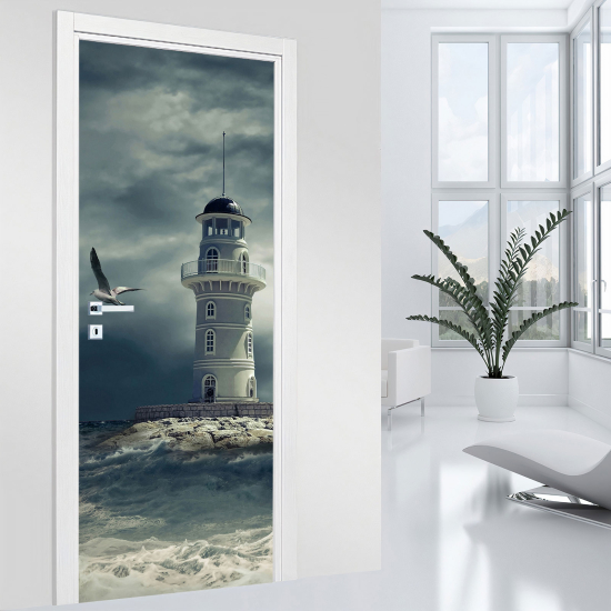 Door Sticker - Decal - Marine Lighthouse