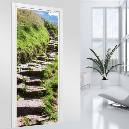 Door Sticker - Decal - Mountain Path