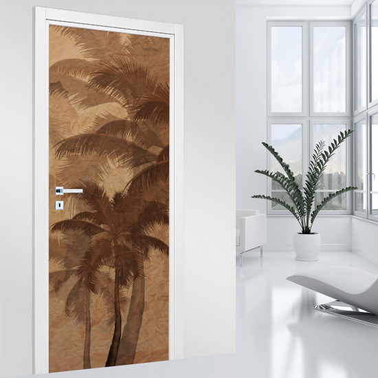 Door Sticker - Decal - Palm trees